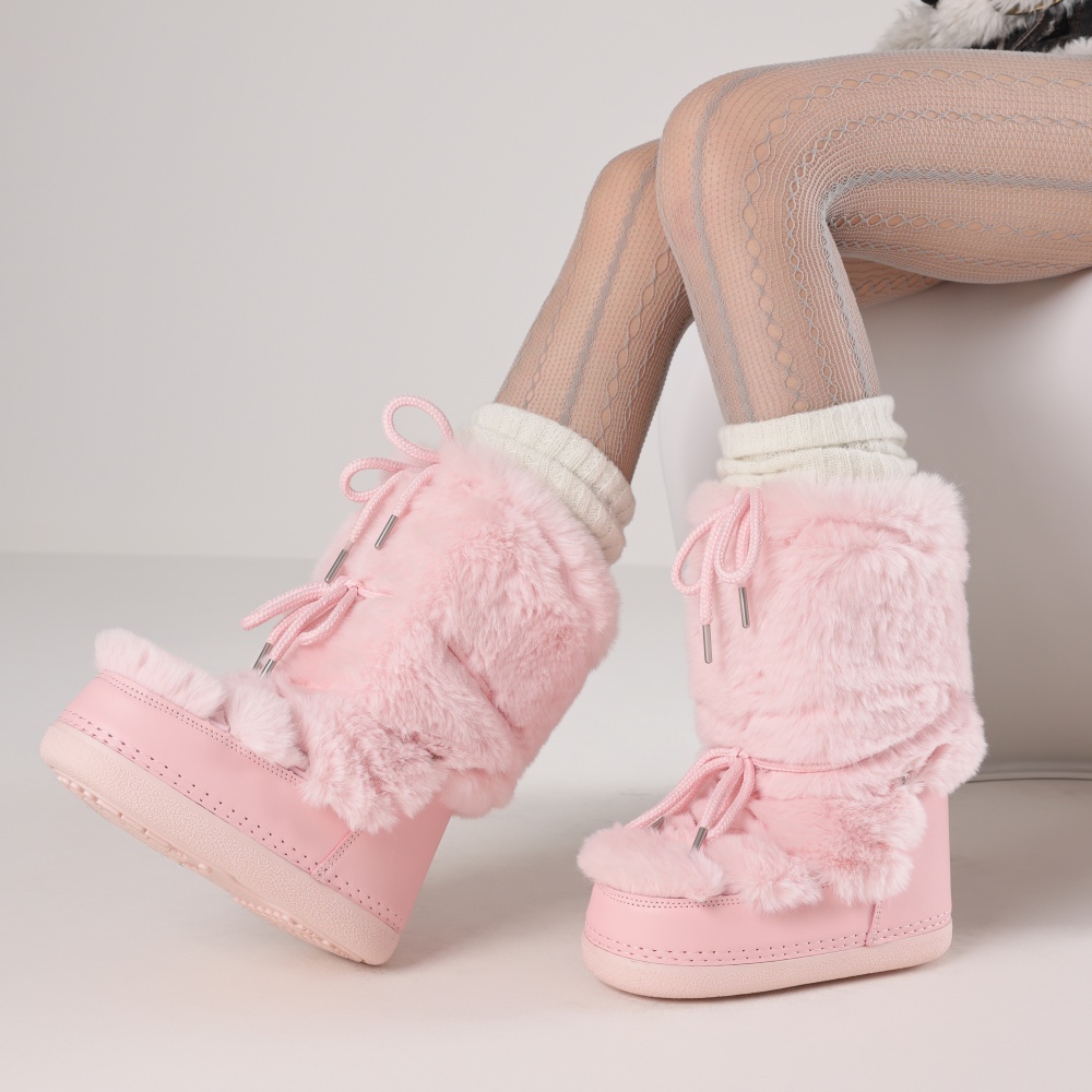 Женские пушистые ботинки с кру – обзор и цена Waterproof Winter Boot