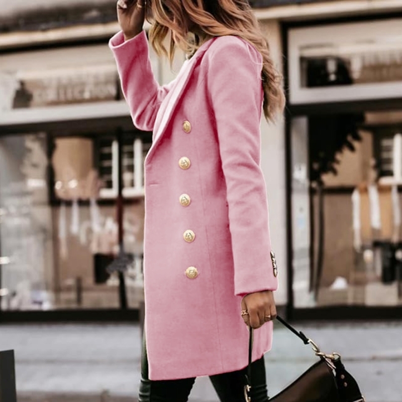 652F Женские осенне-зимние шер – обзор и цена Wool Coat Peacoat