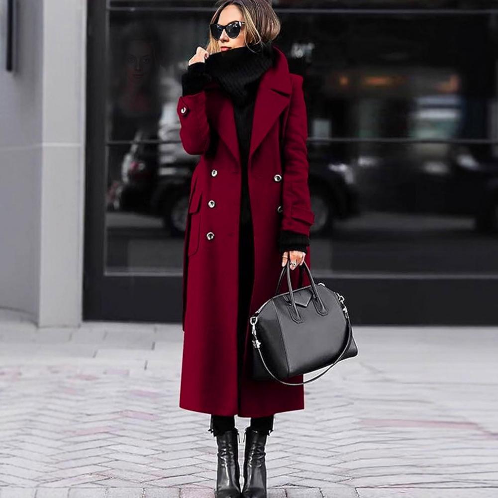 Женское пальто с длинными рука – обзор и цена Wool Coat Peacoat