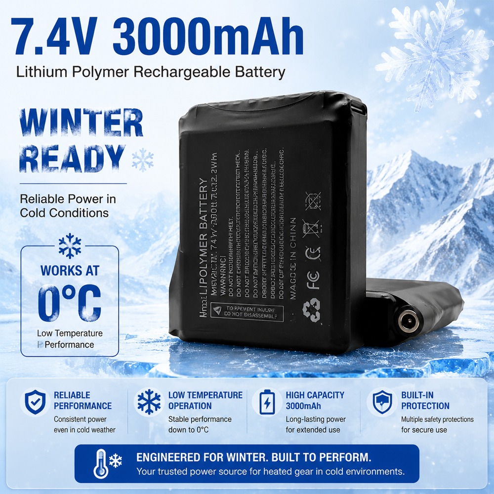 Литиевые аккумуляторы 7.4V 300 – обзор и цена Heated Vest Battery