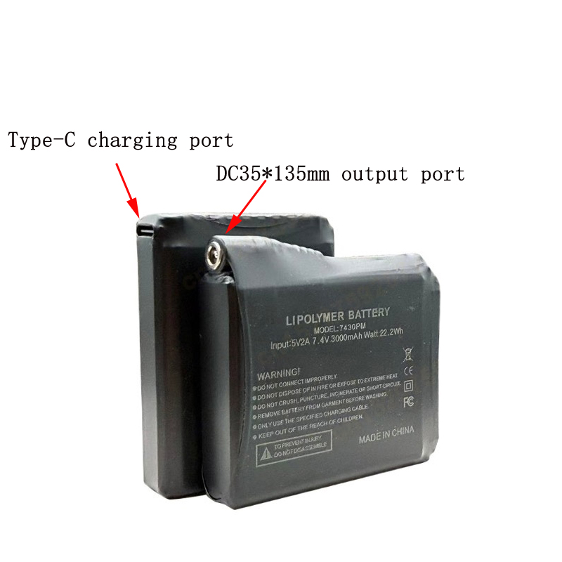 7,4 В 3000 мАч перчатки с подо – обзор и цена Heated Vest Battery